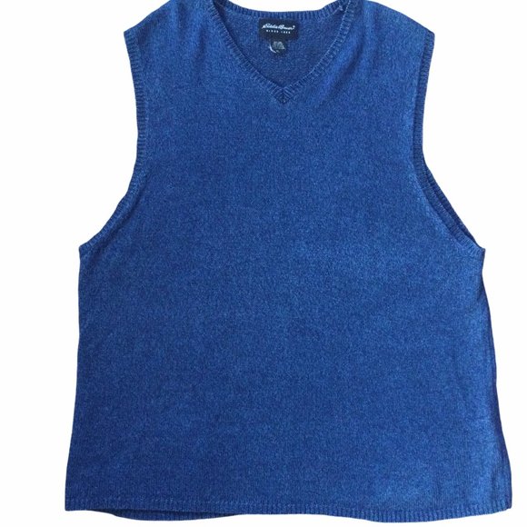 Eddie Bauer Linen Blend XL Oversized Vest 54 chest